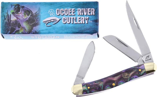 Frost Cutlery Mini StockmanAbalone 3.5"" OC-509SYAB by Frost Cutlery