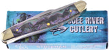 Frost Cutlery Mini StockmanAbalone 3.5"" OC-509SYAB by Frost Cutlery