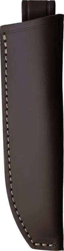 Forester 9015 Fixed Blade Knife - Olive Wood Handle Full Tang Satin Clip Point And Leather Sheath by Forester