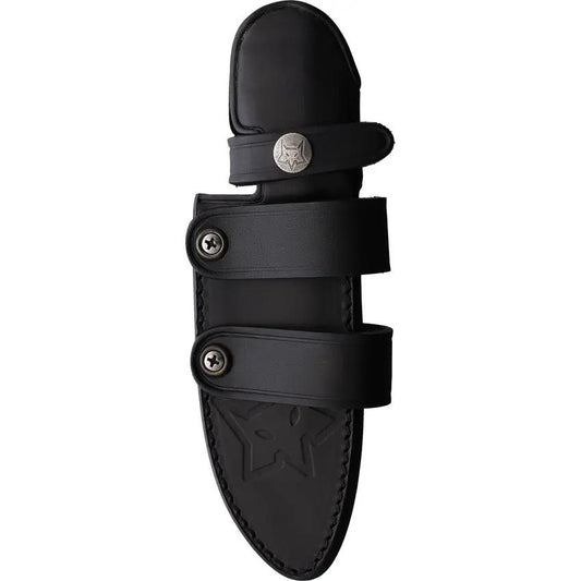 Fox Tokala Fixed Blade Micarta FX-105MB - Full Tang Stonewash Niolox Blade With Purple Canvas Micarta Handle by Fox