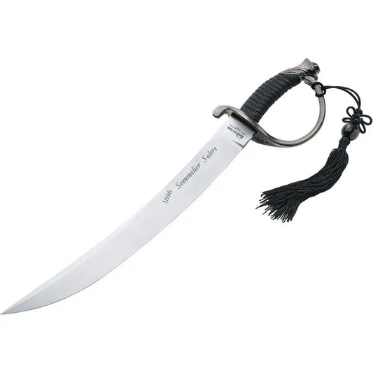 Fox Professional Sommelier 2C2007 - Satin Blade With Black And Silver Wire Wrapped Handle And Wooden Presentation Box by Fox