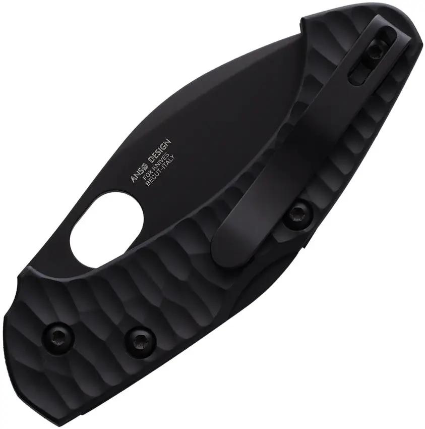 Fox Zero 2.0 Lockback Knife - Black Becut Steel Blade With Top Shield Coating, FRN Handle, Thumb Pull And Pocket Clip by Fox