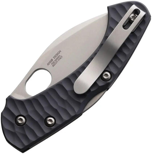 Fox Zero 2.0 Lockback Gray FX311GY Gray Sculpted FRN Handle With Stonewashed Becut Steel Blade by Fox
