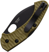 Fox Zero 2.0 Lockback OD Folding Knife - Top Shield Coated 2.75in Becut Blade OD Green FRN Handle by Fox