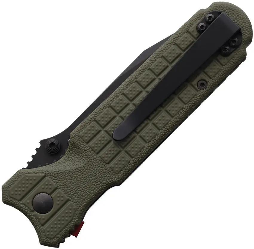Fox Predator Evolution Linerlock 449 OD - Durable Niolox Tanto Blade With OD Green FRN Handle by Fox