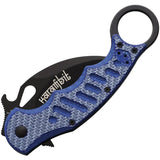 Fox Karambit Linerlock Blue Twill 479BLT - Blue G10 Handle With Carbon Fiber Onlay by Fox
