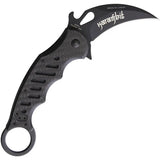 Fox Karambit Linerlock CF/G10 479-CG10 - 3in Bohler N690 Blade Finger Ring Pocket Clip Black G10/CF Handle by Fox