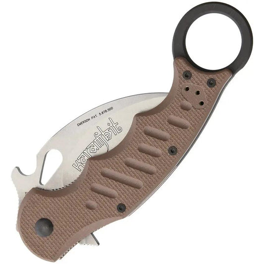 Fox Karambit Dark Earth G-10 Stone 479 E-SW - Stonewashed N690Co Blade With Finger Ring by Fox
