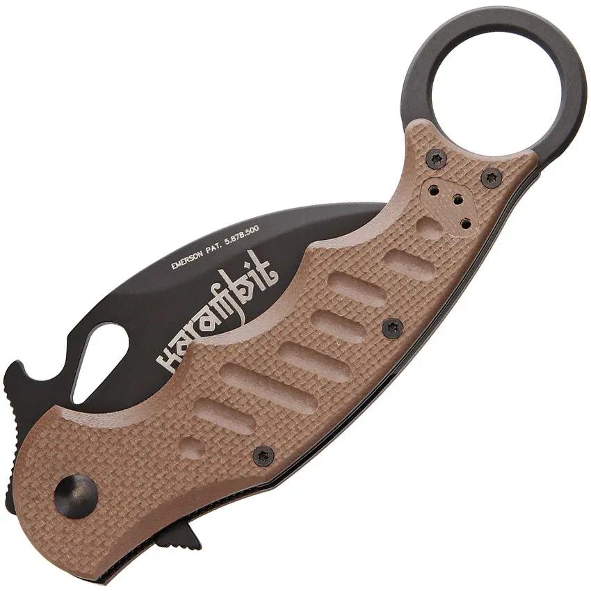 Fox Karambit Dark Earth G-10 479E - 5.25in Closed Linerlock, 3in N690Co Blade, Finger Ring, Reversible Clip by Fox