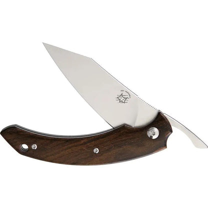 Fox Dragotac Piemontes Folder FX-518 ZW - Ziricote Wood Handles and N690Co Stainless Steel Blade by Fox