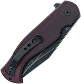 FOX Eastwood Tiger Linerlock FX-524 MB - CPM S90V Stainless Blade With Burgundy Micarta Handle by FOX