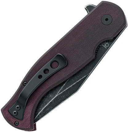 FOX Eastwood Tiger Linerlock FX-524 MB - CPM S90V Stainless Blade With Burgundy Micarta Handle by FOX