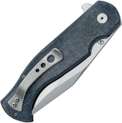 Fox Eastwood Tiger Linerlock Den FX-524 MJ - CPM S90V Blade, Stonewash Finish, Denim Micarta Handle by FOX
