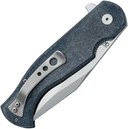 Fox Eastwood Tiger Linerlock Den FX-524 MJ - CPM S90V Blade, Stonewash Finish, Denim Micarta Handle by FOX