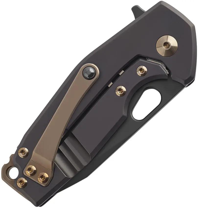 Fox Suru Framelock M390 Stainless Blade - Black DLC Coated Titanium Handle EDC Knife 526TIBB by Fox