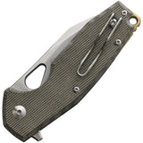 Fox Yaru Linerlock OD Micarta - Bohler M390 Folding Knife With 3-Inch Blade And 4-Inch Closed Length by Fox