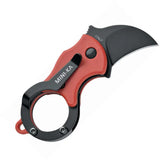 FOX Mini-Ka Linrlock - Red FRN Handle With Cerakote Hawkbill Blade For Compact EDC by FOX