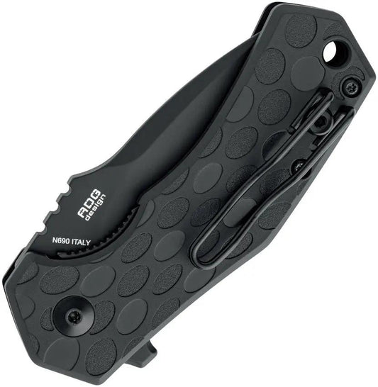 FOX Italicus Linerlock Black FX-540B - Bohler N690 Drop Point, FRN Handle, Top Shield Coated Blade by FOX