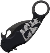 Fox Karambit Linerlock Punisher - 2.5in N690 Black Blade Aluminum Handle With Ring by FOX