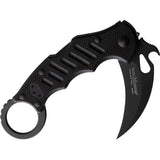 Fox Karambit Lockback FX-599 XT - 2.5-Inch N690 Black Blade with G10 Handle and Glass Breaker by Fox