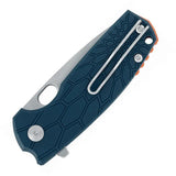 Fox Knives Core Linerlock Blue FX-604 BL - Bohler N690 Stainless Blade, 4.5 Inch Closed, Blue FRN Handle by FOX