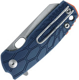 Fox Baby Core Linerlock FX-608BL - Blue FRN Handle Bohler N690 Blade Extended Tang by Fox