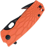 Fox Core Hunter Linerlock Orange - BeCUT Guthook Blade With Idroglider Coating And Orange FRN Handle by Fox