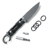 Fox Ferox Fixed Blade 02FX739 - Black G10 Handle With Magnetic Bit Storage And Clip by Fox