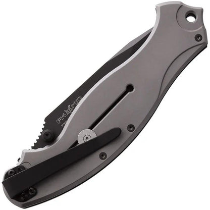 Fox Havoc Framelock Knife Black 01FXHV02TIB - Bohler N690 Drop Point Blade With Cerakote Finish And G10 Handle by Fox
