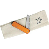 Fox Vulpis Folder Orange Handle - Compact EDC Knife With Bohler N690 Stonewash Blade by Fox