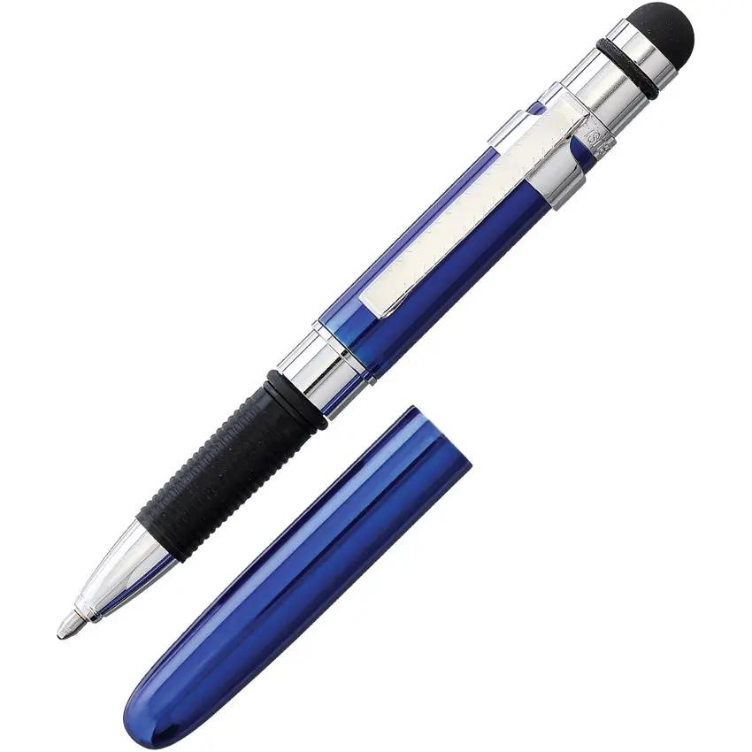 Fisher Space Pen Bullet Space Pen Grip Blue BG1CL/S - Writes Upside Down, Under Water, At Any Angle With Rubber Grip by Fisher Space Pen