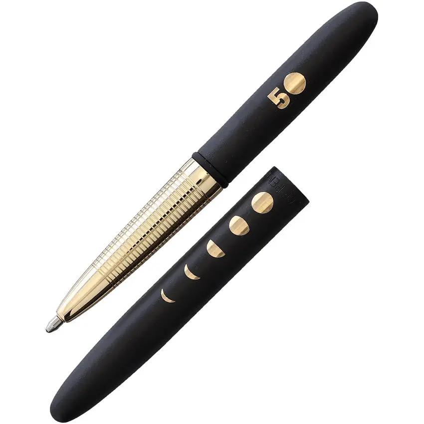 Fisher Space Pen Bullet Space Pen 400B-50 - Writes Upside Down And Underwater With 50th Anniversary Moon Phase Engraving by Fisher Space Pen