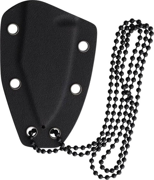 Fred Perrin Neck Bowie Limited FP2303 - 6 Inch Black Stonewash 440C Stainless Blade With Black Kydex Neck Sheath by Fred Perrin