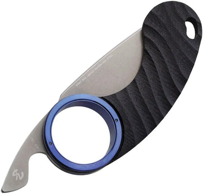 Fred Perrin La Griffe Folder Tanto Blue FPGPLTB - Limited Edition 440C Blade With Blue Anodized Ring by Fred Perrin