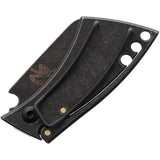 Max Knives Sepia Framelock MKH01B - Black Stonewash N690 Sheepsfoot Blade With Pocket Clip by Max Knives