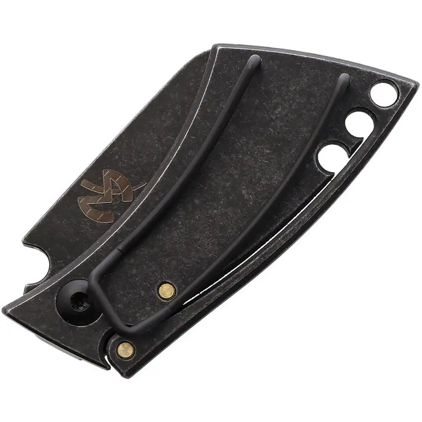Max Knives Sepia Framelock MKH01B - Black Stonewash N690 Sheepsfoot Blade With Pocket Clip by Max Knives