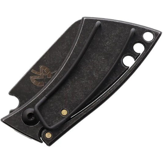 Max Knives Sepia Framelock MKH01B - Black Stonewash N690 Sheepsfoot Blade With Pocket Clip by Max Knives