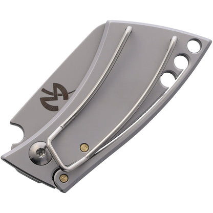 Max Knives Sepia Framelock Satin MKH01S - Compact 2.38 Inch Closed N690 Blade Satin Handle Pocket Clip by Max Knives