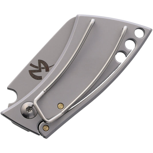 Max Knives Sepia Framelock Satin MKH01S - Compact 2.38 Inch Closed N690 Blade Satin Handle Pocket Clip by Max Knives