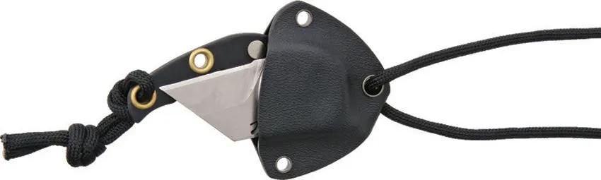 Fred Perrin Le Shark Folder FPSPLS - 3 Inch Closed Folding Knife With Matte 440C Blade, Black Handle, Kydex Neck Sheath by Fred Perrin