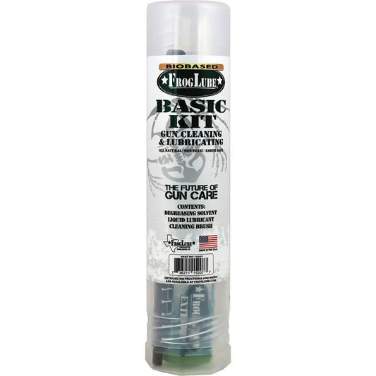 FrogLube Weapons Care System Kit With Solvent CLP And Brush Non Toxic Non Flammable Reduces Residue For Firearms Enthusiasts by FrogLube