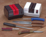 Skarpen Electric Knife Sharpener 1901 - Automatically Sharpens Both Sides With Dual Counter-Rotating Wheels by Skarpen