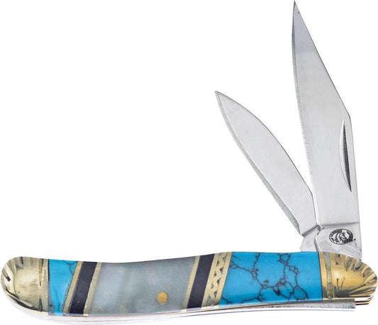 Frost Cutlery Peanut MOP Turquoise SHS-107BBW by Frost Cutlery