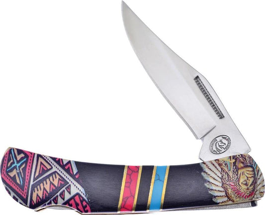 Frost Cutlery Warrior Black Wood/Turquoise SHS-123BRB by Frost Cutlery
