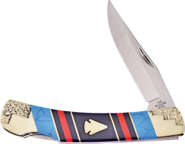 Frost Cutlery Lockback Assorted Stone SHS-536AH5 by Frost Cutlery