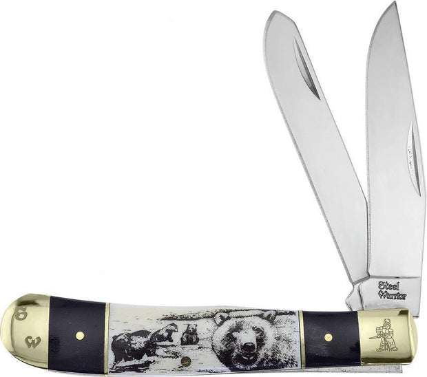 Frost Cutlery Bear Trapper Buffalo Horn SW-108BHSB/B by Frost Cutlery
