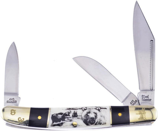 Frost Cutlery Wrangler Bear Etch Cbh SB SW-112BHSB/B by Frost Cutlery