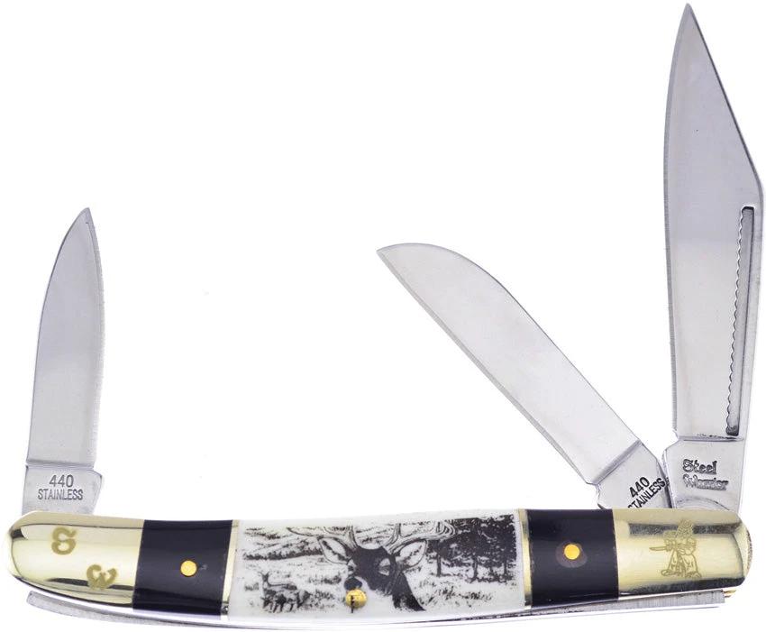 Frost Cutlery Wrangler Deer Etch Cbh SB SW-112BHSB/D by Frost Cutlery