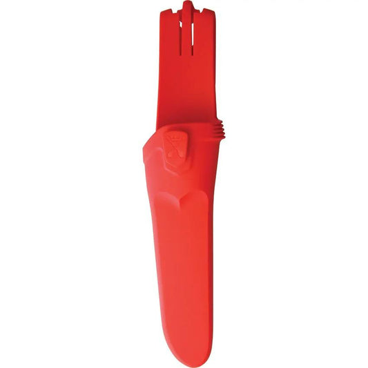 Mora Basic 511 Fixed Blade Knife Outdoor Enthusiasts 3.75 Inch Carbon Steel Drop Point Blade Red Black Poly Handle by Mora