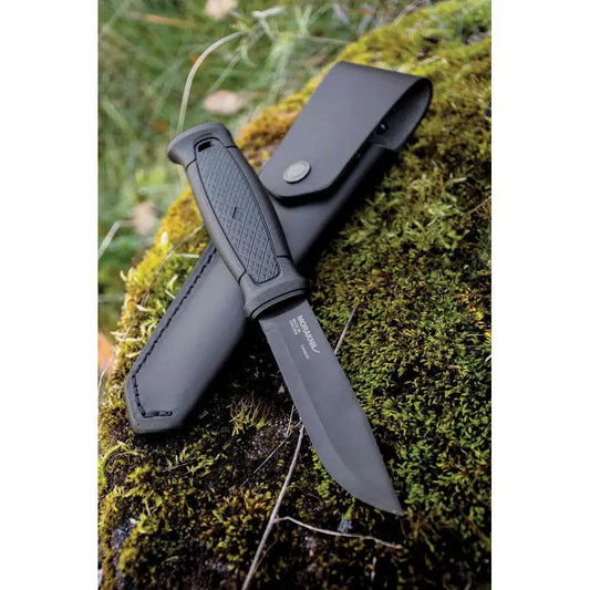 Mora Garberg Carbon Steel Drop Point Knife With Leather Sheath Sweden Made Outdoor Survival Tool by Mora